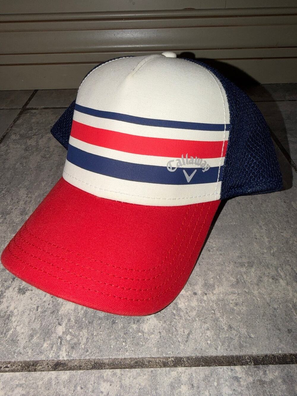 Callaway A-Flex Striped Trucker Golf Hat